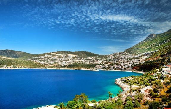 Town Kalkan, Mediterranean Coast, Turkey